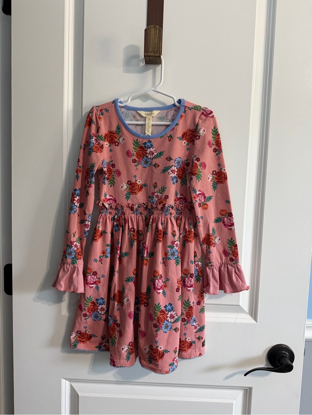 Matilda Jane Girls' Pink Floral Long-Sleeve Dress